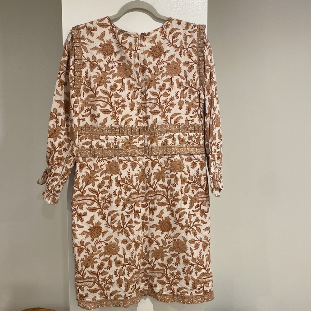 Cleobella Floral Cream and Brown Dress - Picture 6 of 9